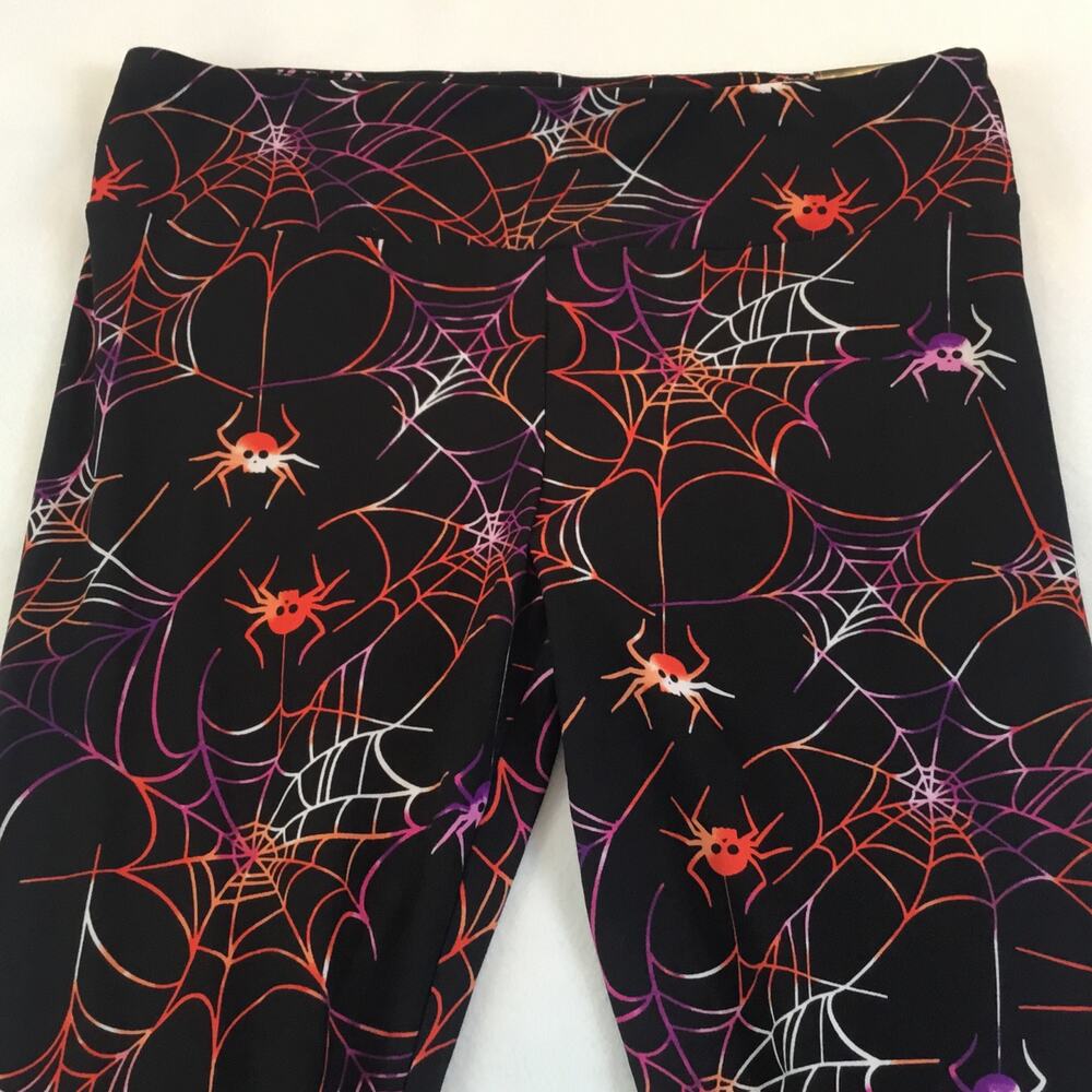 Leggings Spiders Webs Halloween Ankle Leggings XL 15-17 NWT